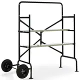 ProBache – Mobiles Gerüst auf Rädern, L 140 x B 78 x H 135 cm, mit 2 Böden