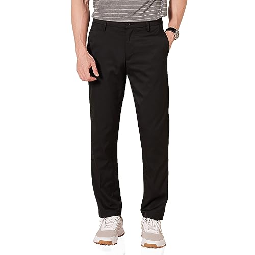 Amazon Essentials Herren Stretch-Golfhose in schmaler Passform, Schwarz, 33W / 32L