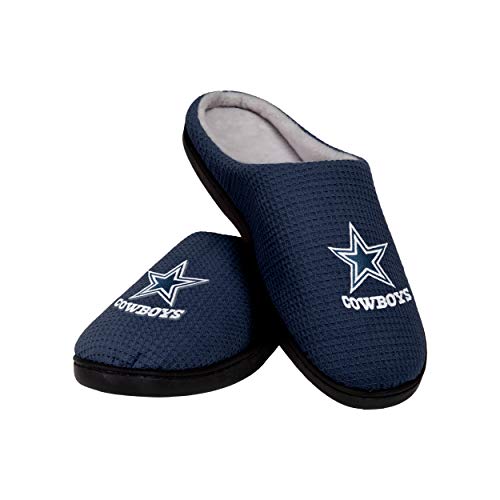 FOCO Offizielles Lizenzprodukt NFL Gedächtnisschaum Pantoffeln für Herren (Dallas Cowboys) (46-48 EU)