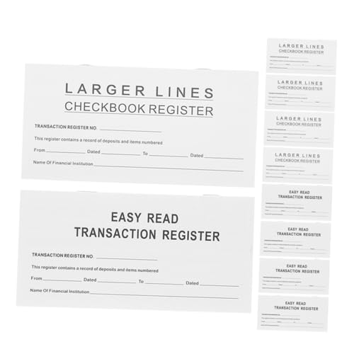 Tofficu 10 Bücher Mit Blank -checkbook Register Für Persönliche Schecks -finanzaufzeichnungs -organisator -ausgaben Tracker Für Die Verwendung Von Zuhause Und Familie
