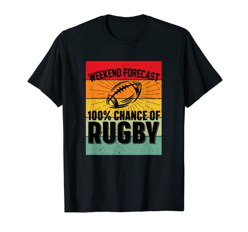 Rugby Supporters Flag Player Weekend Forecast Rugby Sports T-Shirt