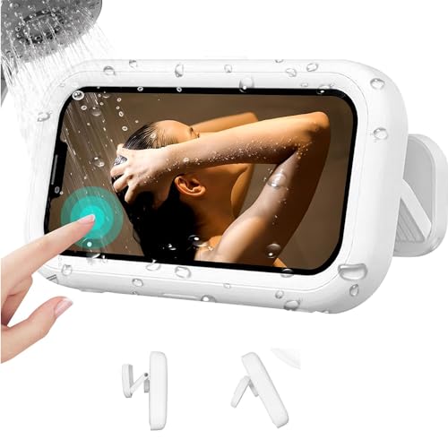 PKQTOP Handyhalterung Dusche,Handy Duschehalterung für Samsung galaxy s24 s23 s22 s21 s20 fe s10 s9 s8 s7 s6,Wasserdicht Wandhalterung für iPhone 15 14 13 12 11 pro x xs max 7 8 6 xr 5 4