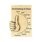 Rtyweth Lustiges Stimmungsbarometer, hölzernes Stimmungsbarometer, emotionale Interaktion, Ornament, zum Ausdruck der humorvollen Pressu-Barometrie