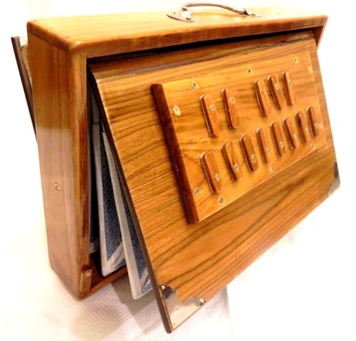 HAHAPA Shruti Box, Kiefernholz, Medium C, Messing, 38,1 x 25,4 x 7,62 cm, Tasche, C-to-C, gestimmt 440, Surpeti Instrument für Yoga, Kirtan, Gesang