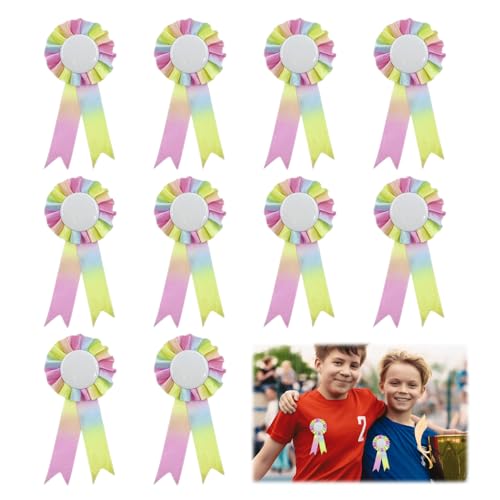 GUTERTOP 10 Stück Hobby Horse Rosettes, Turnierschleifen, Steckenpferd Zubehör für Horse Accessories Sports Events Classroom Talent Shows DIY Party Supplies