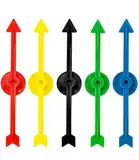 Killow 25 Stück Pfeil Spiel Zeiger Spinner ,Kunststoff Pfeil Spinner 5 Farben Pfeil Spinner Set aus Kunststoff für Schule, Spinner-Set, 10 cm