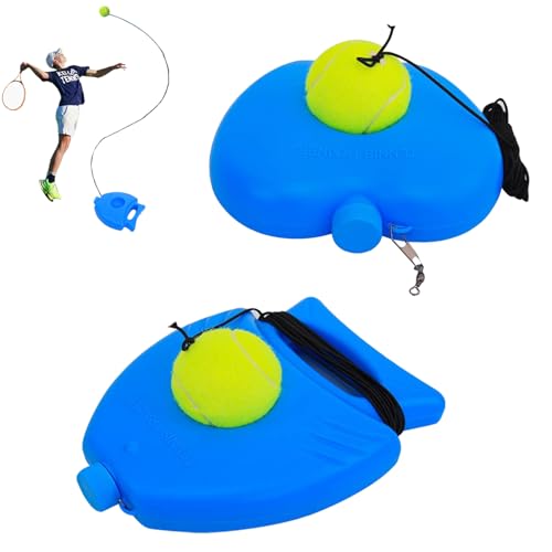 mengger Tennistrainer, 2Pcs Tennistrainer Gummiband Tennisball Trainer Tennis Baseboard mit Schnur Tennis Trainer Training Tool Training Übungsbälle