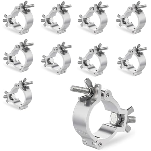 Truss O Clamp,Traverse Schellen,Hook Clamps Truss 10er Pack 48-52mm Schnellschnalle Bühnenbeleuchtungsklemme Große Belastung bis zu200 kg Klammen Haken für bewegliche Bühnenlichter und Scheinwerfer