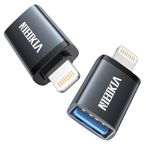 Lightning auf USB Adapter, 2Pack iPhone USB Lightning Stick Adapter Kompakter USB 3.0-OTG für iPhone/iPad, Hubs, MIDI Keyboard, Maus, Kartenleser, USB Daten Synchronisation unterstützt USB Flash Drive