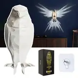 Bald Eagle Wall Light, 3D Tier LED Wandleuchte, Owl Wall Light Eagle Lamp, Luminous Wings Lampe Adler, Batteriebetriebenes Nachtlicht für Schlafzimmer, Wohnzimmer, Treppenhaus, Flur, Garten