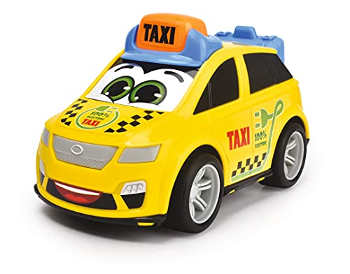 Dickie Toys – Kleinkind-Fahrzeuge – eins von DREI verschiedenen Aufziehautos, Taxi, Feuerwehrauto, Polizeiauto, ideal für Babys ab 12 Monaten, 204112002, Mehrfarbig