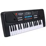 Btuty BIGFUN 37 Tasten USB Elektronisches Orgel E-Piano mit Mikrofon Schwarz Digital Musik Elektronische Tastatur Eingebaute Stereo-Lautsprecher mit 8 Tönen 8 Rhythmen 6 Demo Songs 4 Percussion