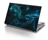 TaylorHe Folie Sticker Skin Vinyl Aufkleber mit bunten Mustern für 15 Zoll 15,6 Zoll (38cm x 25,5cm) Laptop Skin Drachen, blau