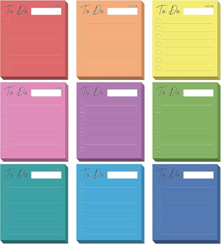450 Blätter Haftnotizen, To Do Listen Block, Sticky Notes, Haftnotizen Klebezettel, Notizblöcke Linierte Notizzettel für Planer Erinnerung Büro Zuhause Schule Zubehör