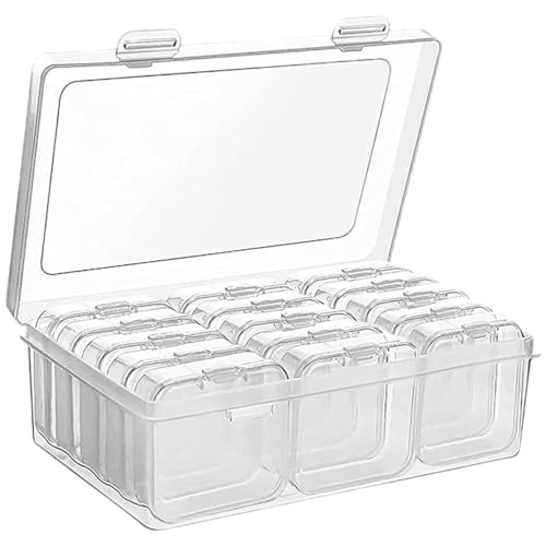 EXCEART 1 Satz Kleine Aufbewahrungsbox Organisationsbox Aus Kunststoff Schmuck-organizer-box Leere Durchsichtige Box Perlenbox Bastelkoffer Münzhalterbox Plastik Tackle-box Mit Deckel