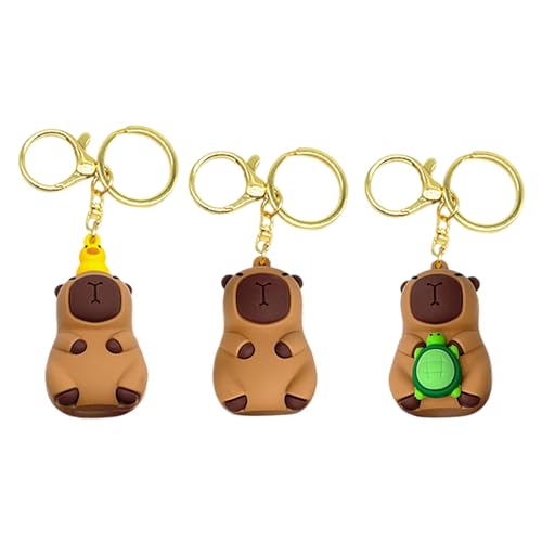 SGSCFG 3 Cartoon Animal Keychain, Kreativer Tasche Anhänger, Ungepackte Lustige Accessoires, Niedliche Tierstyling -Ornamente.