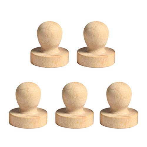 Healifty 9 Stück Holzstempel Griff für DIY Holz Handwerk Stempel Prägewerkzeug 3.8 * 4cm siehe abbildung