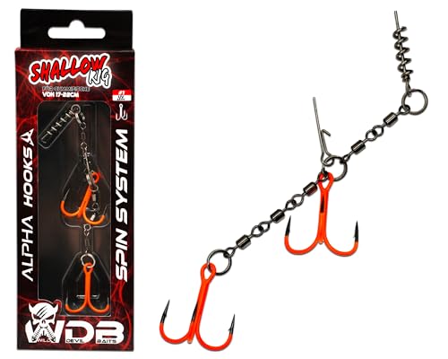 Wild Devil Baits Shallow Rig Spin System Gummifischsystem Hecht Screw Stinger System Big Bait System