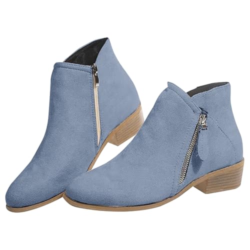 DKLOVIFU Boots Damen Schwarz Braune Stiefeletten Damen Damen Schnürboots Stiefeletten Weiß Damen Stiefeletten Wechselfußbett Damen Stiefeletten Damen Lila Stiefeletten Damen In Leder