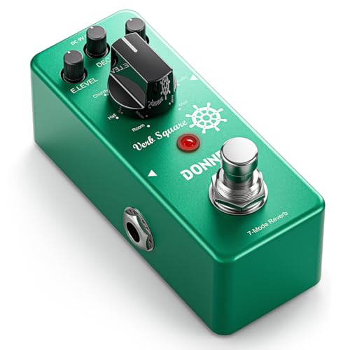 Donner Reverb Guitar Pedal, Verb Square Digital Reverb 7 Modes Room, Hall, Church, Spring, Plate, Studio, Mod, True Bypass