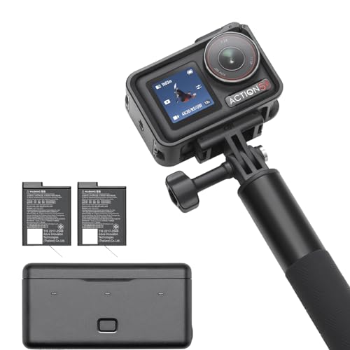 DJI Osmo Action 5 Pro Adventure Combo, Action-Kamera 4K mit 1/1.3" Sensor, 12 Std. verlängerte Akkulaufzeit mit 3 Akkus, Stabilisierung, Zwei OLED Touchscreens, Mini-Action-Kamera für Reisen, Vlog