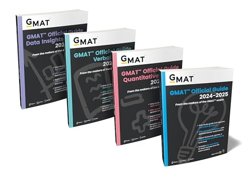 GMAT Official Guide 2024-2025 Bundle: Books + Online Question Bank: Official Guide / Quantitative Review / Data Insights Review / Verbal Review; Has ... Explanations; Digital Flashcards, Games