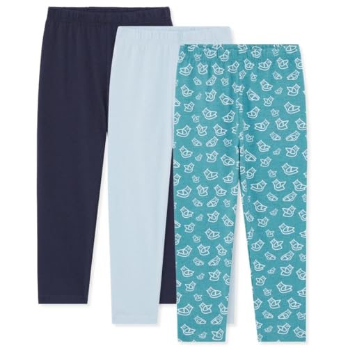 Bramble & Bear Unisex Baby (3er-pack) Weiche Für Und Kleinkinder Leggings, Blau Sortiert, 18-24 Monate EU