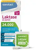 sanotact Laktase 24.000 6h DEPOT (40 Laktasetabletten) • Laktose Tabletten mit Depot-Wirkung • Bei Laktoseintoleranz & Milchunverträglichkeit • Sofortwirkung & 6h Langzeit-Depot