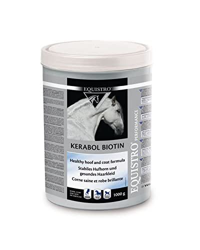 EQUISTRO® Kerabol Biotin| Ergänzungsfuttermittel für Pferde | Fördert EIN gesundes Hufwachstum und Fellwachstum| Soforthilfe bei geschädigtem Hufhorn | 1.000g