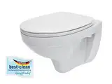 Wand WC mit BEST CLEAN Beschichtung/Hänge WC Wandmontage weiß + soft close Sitz