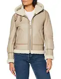 Schott NYC Damen Lcw1257h Lederjacke, Lt.Beige, Large