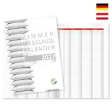 Zimmerbelegungskalender 2027 Zimmerbelegungsplan Belegungskalender 27 Ferienwohnung Belegungsplan für Vermieter Hotels und Pensionen mit Ferienterminen Deutschland und Österreich in Rot