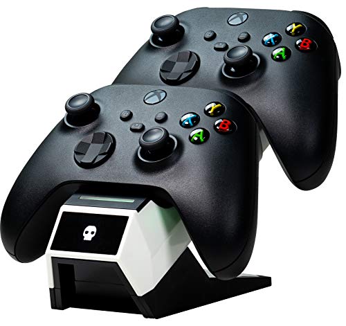 Numskull NUM-461 Offizielle Xbox Series X Twin Wireless Controller-Ladestation, beinhaltet 2 x wiederaufladbare Akkus, kompatibel mit Xbox Series S