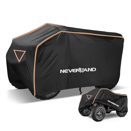 NEVERLAND Quad Abdeckplane ATV Abdeckung, 210x120x115cm 420D Wasserdicht Innen und Außen Verwendbar Abdeckung für Quad Cover mit Winddichte Schnalle Schneesicher Hagelsicher Staubdicht Quadplane XL