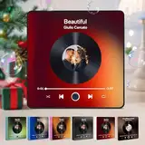 Personalisierter Spotify Fotomagnet Personalisierte Album Musik Kühlschrankmagnet Selbst Gestalten können Lieder Spielen Dekoration Geschenk für Paare Weihnachten Valentinstag, 2.0 Verbessert