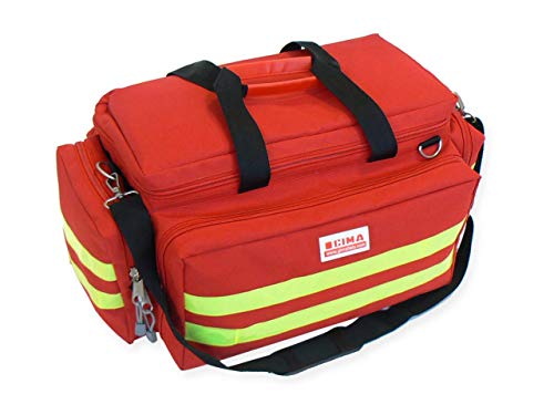 GIMA - Emergency Smart Bag, Rot Farbe, Polyester, leere, Trauma, Rettungsdienst, ärztliche, Erste Hilfe, Krankenpfleger, Mehrtaschenbeutel für Sanitäter, 55x35x32 cm