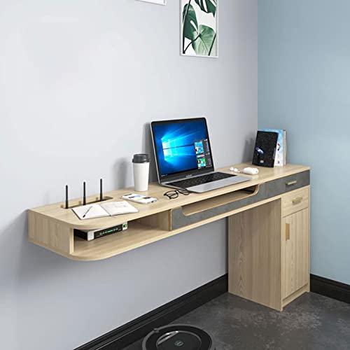 SGeneE Arbeitsplatz Computertisch Wandmontierter TV-Schrank Schweberegal Wandregal TV-Ständer TV-Medienkonsole Audiovisuelle Geräte Regale Lautsprecher Regal Bürotische Schreibtisch Schreibtisch WiFi