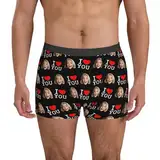 Personalisierte Unterhose Für Männer Valentinstag - Gesicht Benutzerdefinierte Boxershorts mit Foto Lustige Retroshorts Für Herren Valentinstag Weihnachten Geburtstag Geschenk Anpassen Boxer Briefs