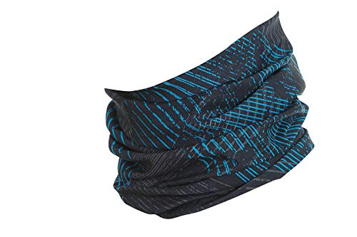 Hilltop Multifunktionstuch, Motorrad Halstuch, Kopftuch, Bandana, Schlauchtuch, Cooles Design in Trendfarben, für Damen und Herren, Farbe/Design:blau schwarz