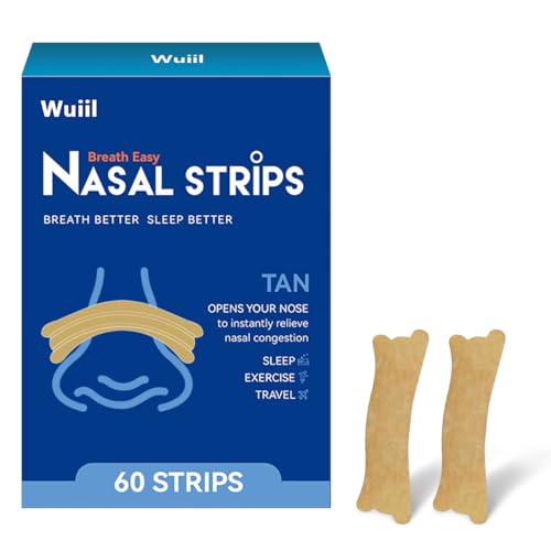 60 Stück Nasenpflaster,Nasenpflaster Schnarchen,Nasal Strips,Anti Schnarch Pflaster,Extra Starke Nasenstrips Gegen Schnarchen,Besser Atmen Bei Verstopfter Nase,Für Eine Bessere Schlafqualität