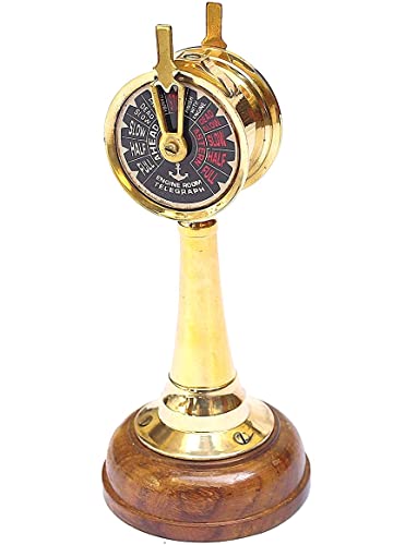Vimal Nautical Telegraf, Vintage, Schiff, Schiff, Motorraum, Raumdekoration, 12,7 cm, Messing antik