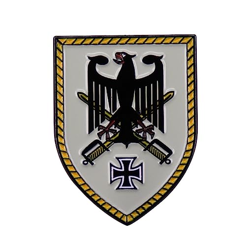 Deutsche Vogel- und Schwertschildbrosche aus dem Zweiten Weltkrieg WW2 Deutschland Schwerter Schild Abzeichen Deutsch Armee Brosche