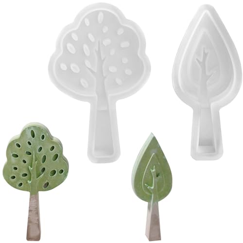 ALEFBET Silikonformen Gießformen,DIY Silikon Gießform,Gipsformen zum Gießen,Epoxidharz Formen(Baum)