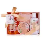 Accentra – Duschset Frauen Geschenkset HONEY JASMINE in schöner Geschenkbox – 4-teiliges Pflegeset mit Duschgel, Bodylotion, Körperbutter und Netzschwamm – Geschenk Set zum Valentinstag & Muttertag