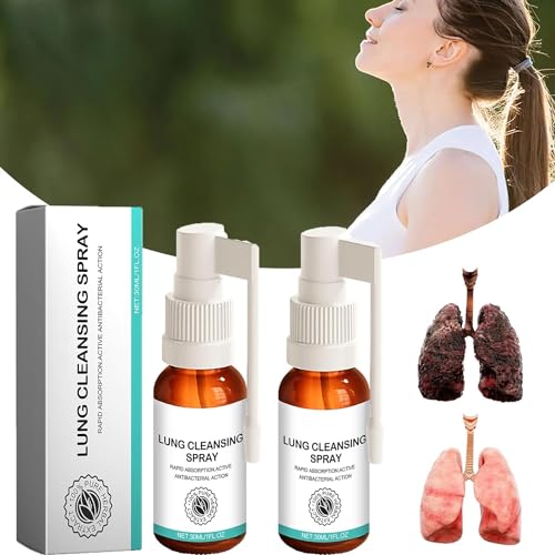 Medilisk Lungenreinigungsspray – Kräuter-Lungenreinigungsspray, kraftvolle Lungenunterstützung und Reinigung, Spray für Lungenreinigung (2 Stück)