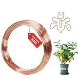 FIFIBANG 50 Meter Reiner Kupferdraht 0.5mm T2 Blanker Kupferdraht Kupferkabel, Basteldraht Schmuckdraht Coil Wickeldraht Copper Wire für Elektrokultur Gartenarbeit Schweißen Elektrotechnik DIY