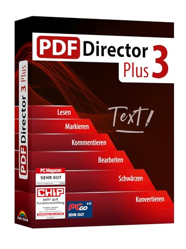 PDF Director 3 PLUS - PDFs bearbeiten, konvertieren, schwärzen, schützen, Formulare ausfüllen für Win 11, 10, 8.1, 7