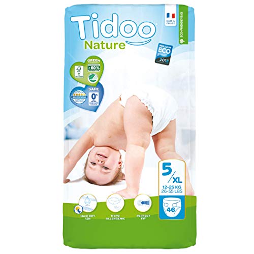 Tidoo 503907 - Einmalige Videoüberwachung Tag und Nacht und Windeltag Größe 5 für Kinder von 30-25 kg