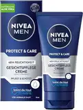 NIVEA MEN Protect & Care Gesichtspflege Creme, beruhigende Feuchtigkeitscreme für Männer, 48h feuchtigkeitsspendende Gesichtscreme mit Aloe Vera und Pro Vitamin B5 (75 ml)