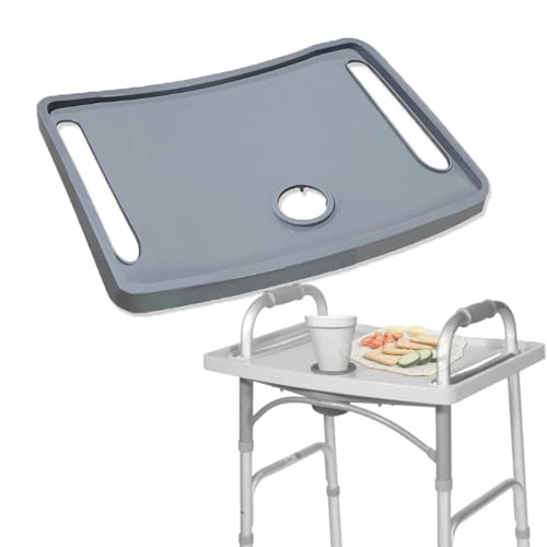 Universal Walker Tray. Faltbares Lap Board für Rollatoren und Walker (16"-19" Breite), rutschfeste Oberfläche mit Becherhalter, einfaches Clip-On Design für ältere und behinderte Menschen